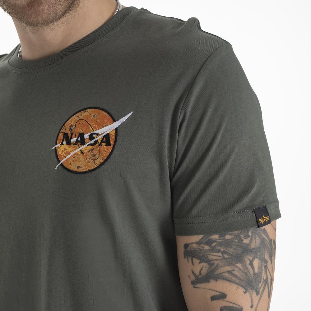 Koszulka Alpha Industries NASA Davinci T 136508142 - zielona