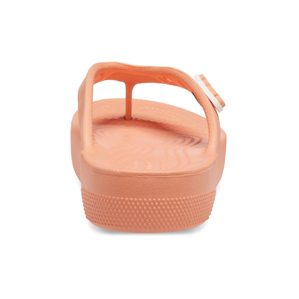 Klapki Crocs Classic Platform Flip 207714-83E - pomarańczowe