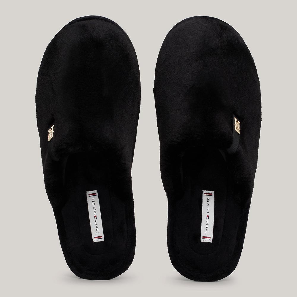 Klapki Tommy Hilfiger Comfort Home Slipper FW0FW08138-BDS - czarne