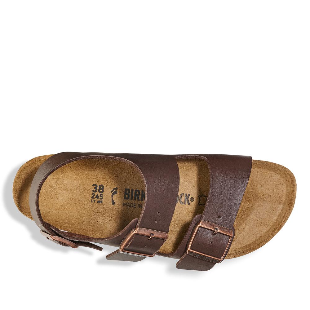 Sandały męskie Birkenstock Milano BF 34701 - brązowe
