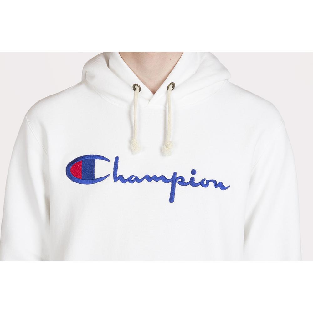 CHAMPION SCRIPT LOGO HOOD REVERSE > 215210-WW001