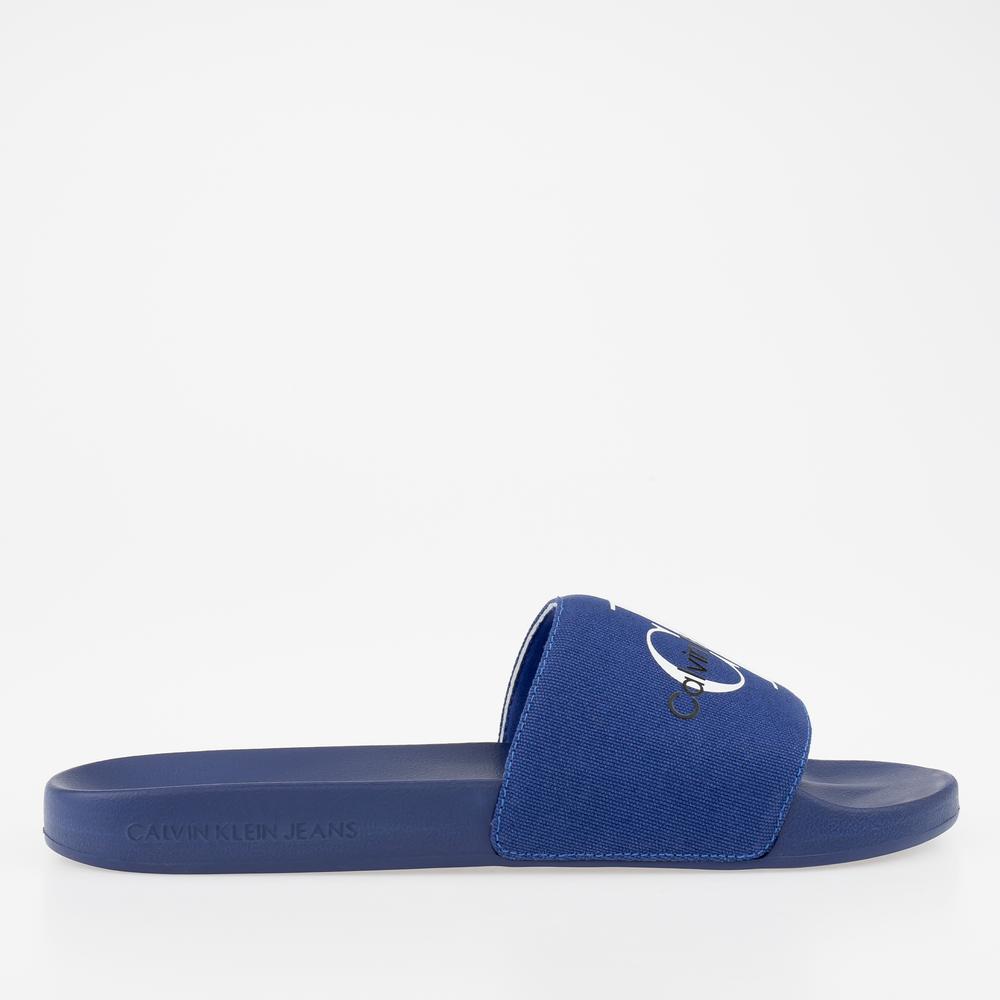 Klapki Calvin Klein Slide Monogram CO YM0YM00061-C7I - granatowe