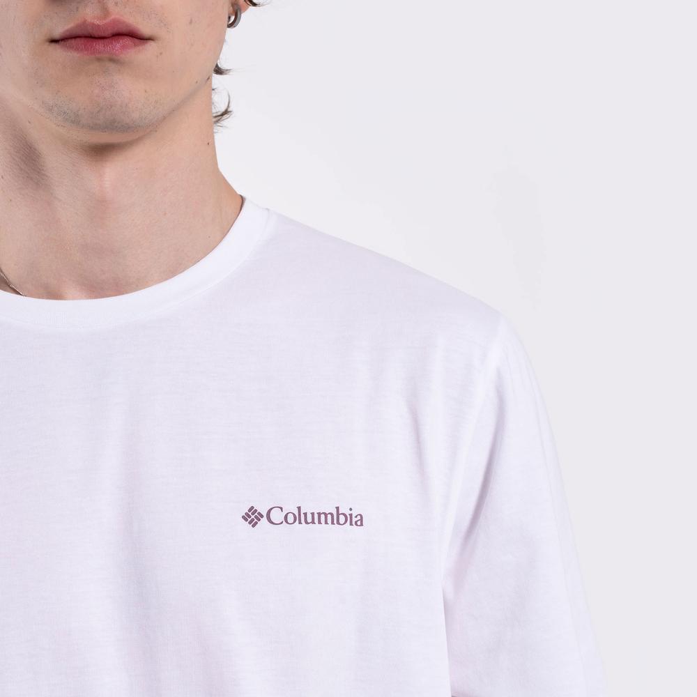 Koszulka męska Columbia CSC Back Graphic 2155021101 - biała