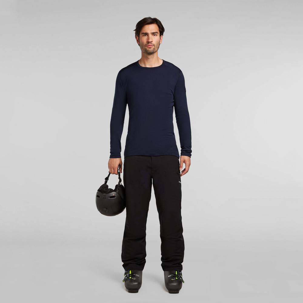 Koszulka męska Icebreaker Merino 260 Tech Long Sleeve Crewe Thermal Top 1043714011 - granatowa