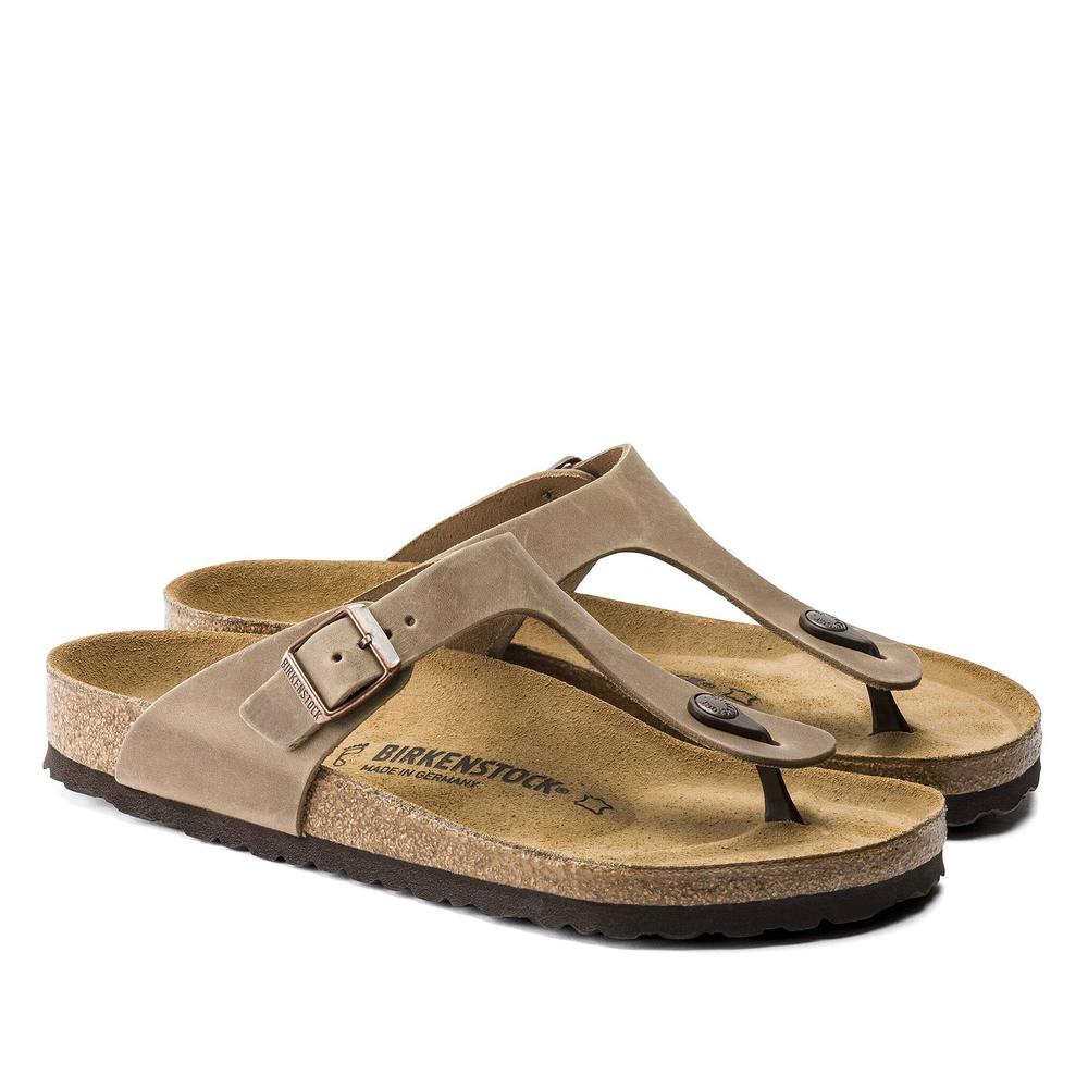 Japonki unisex Birkenstock Gizeh 943811 - brązowe