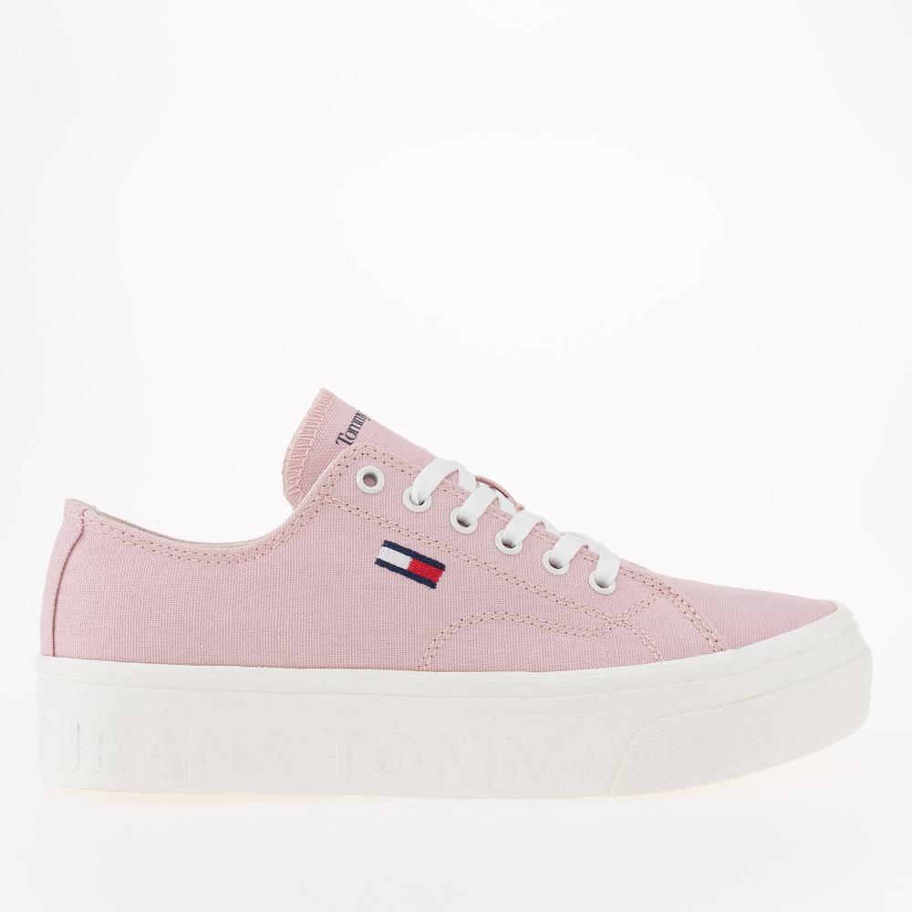 Buty Tommy Jeans Lace-Up Flatform EN0EN02173-TH2 - różowe