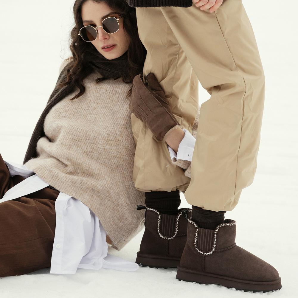 Buty damskie Emu Australia Higgie W13198CHOC - brązowe