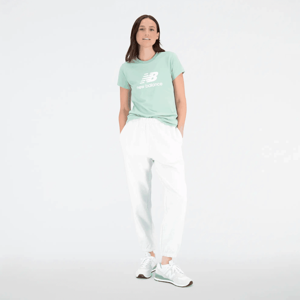 Spodnie New Balance WP31503SAH - białe