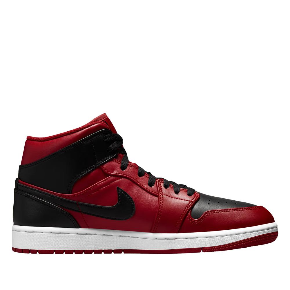 Buty męskie Air Jordan 1 MID 554724-660 - czerwono-czarne