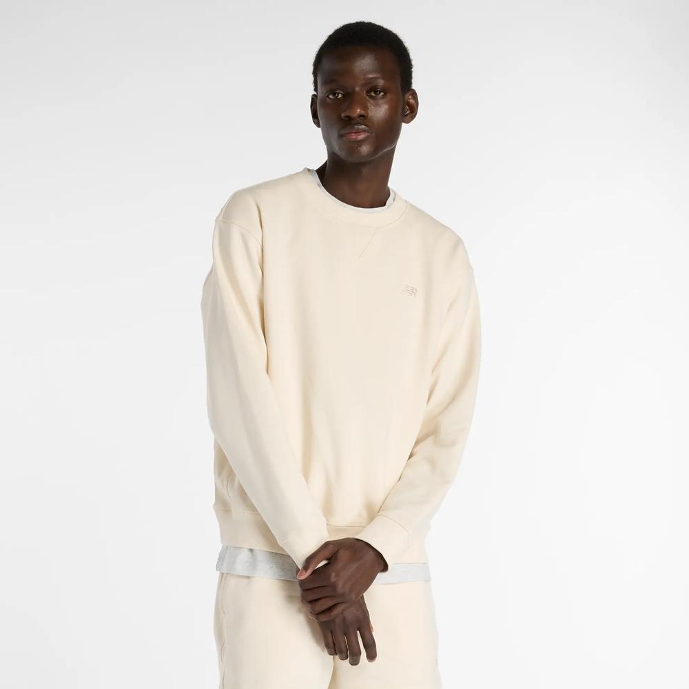 Bluza męska New Balance MT41506PEF - beżowa