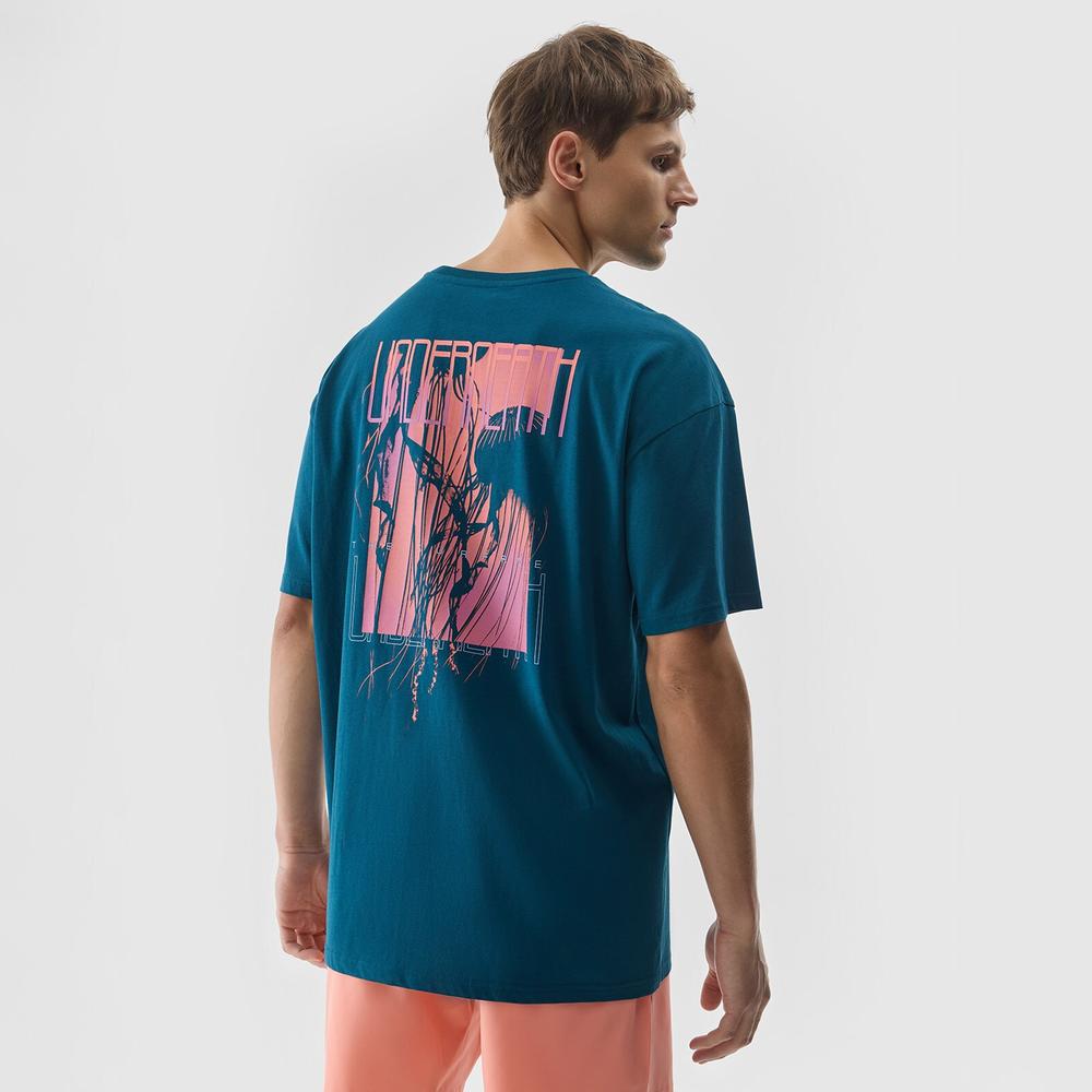 Koszulka męska 4F WSS24TTSHM128746S - niebieska