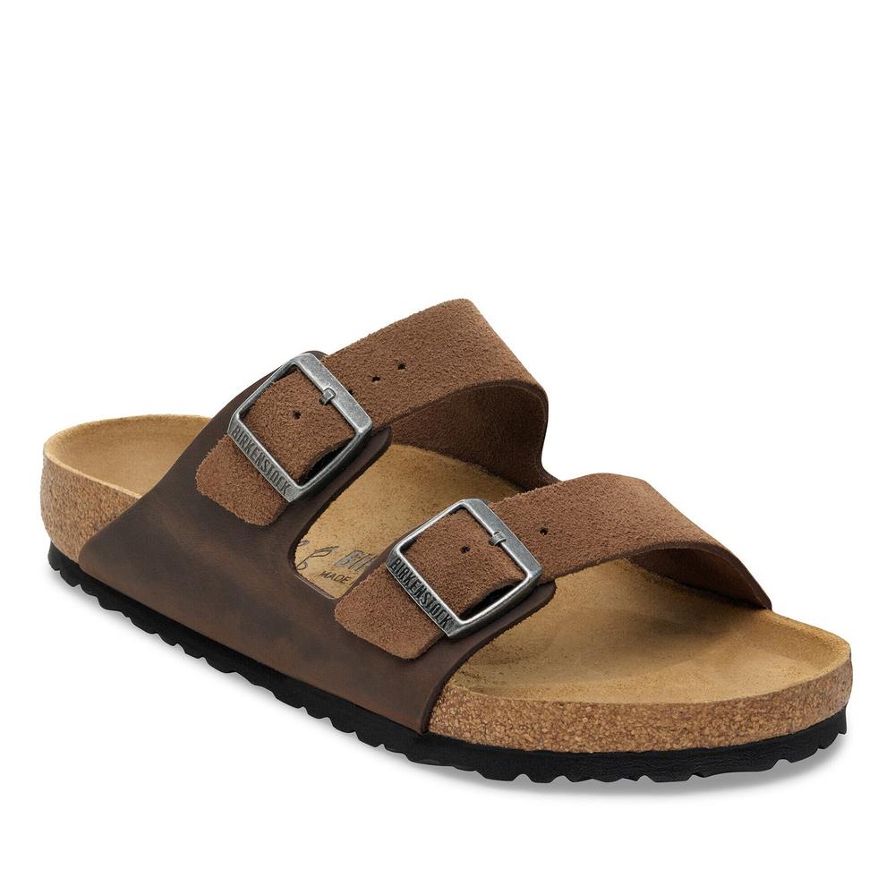 Klapki męskie Birkenstock Arizona 1030677 - brązowe