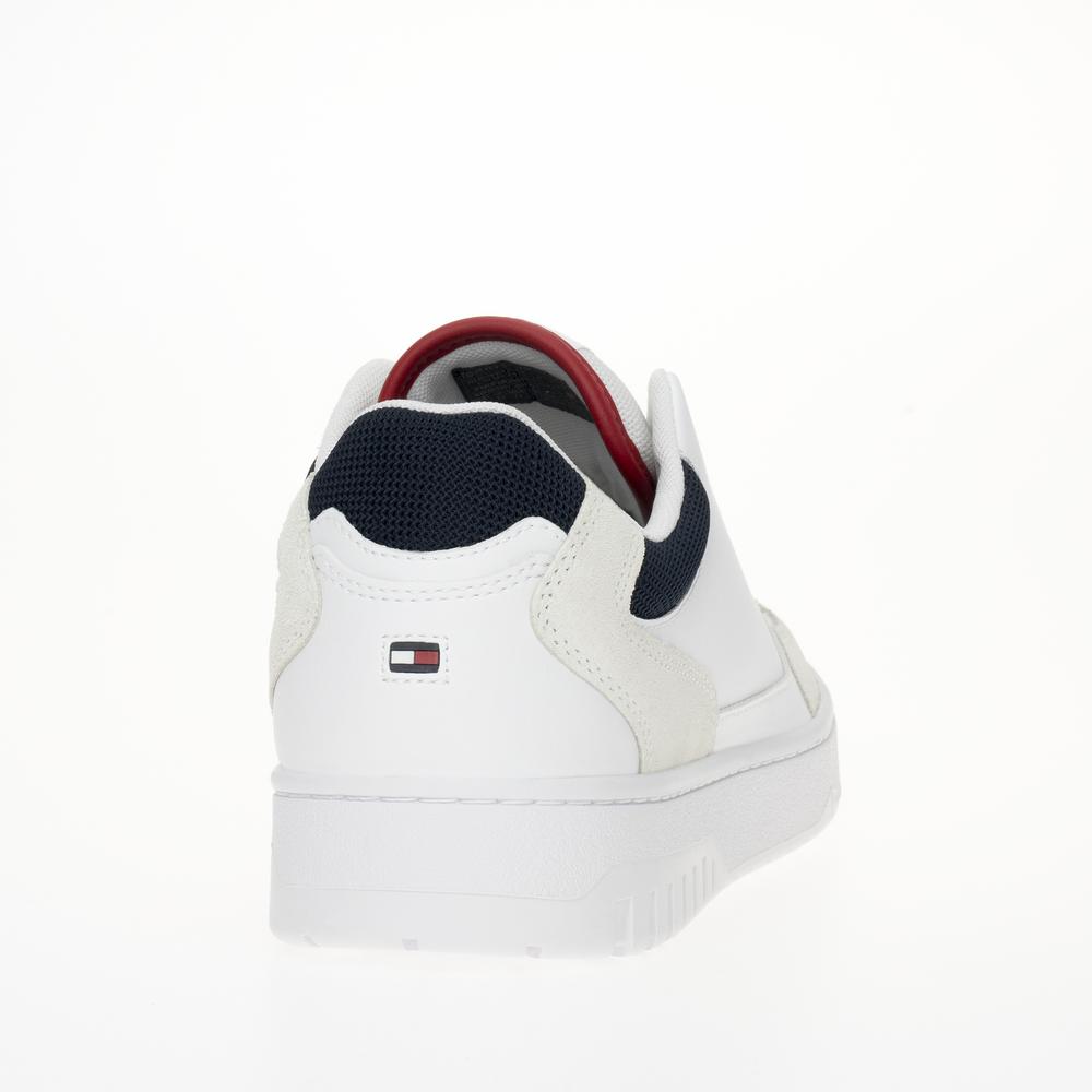 Buty Tommy Hilfiger Basket Core Lth Mix Ess FM0FM05058-YBS - białe