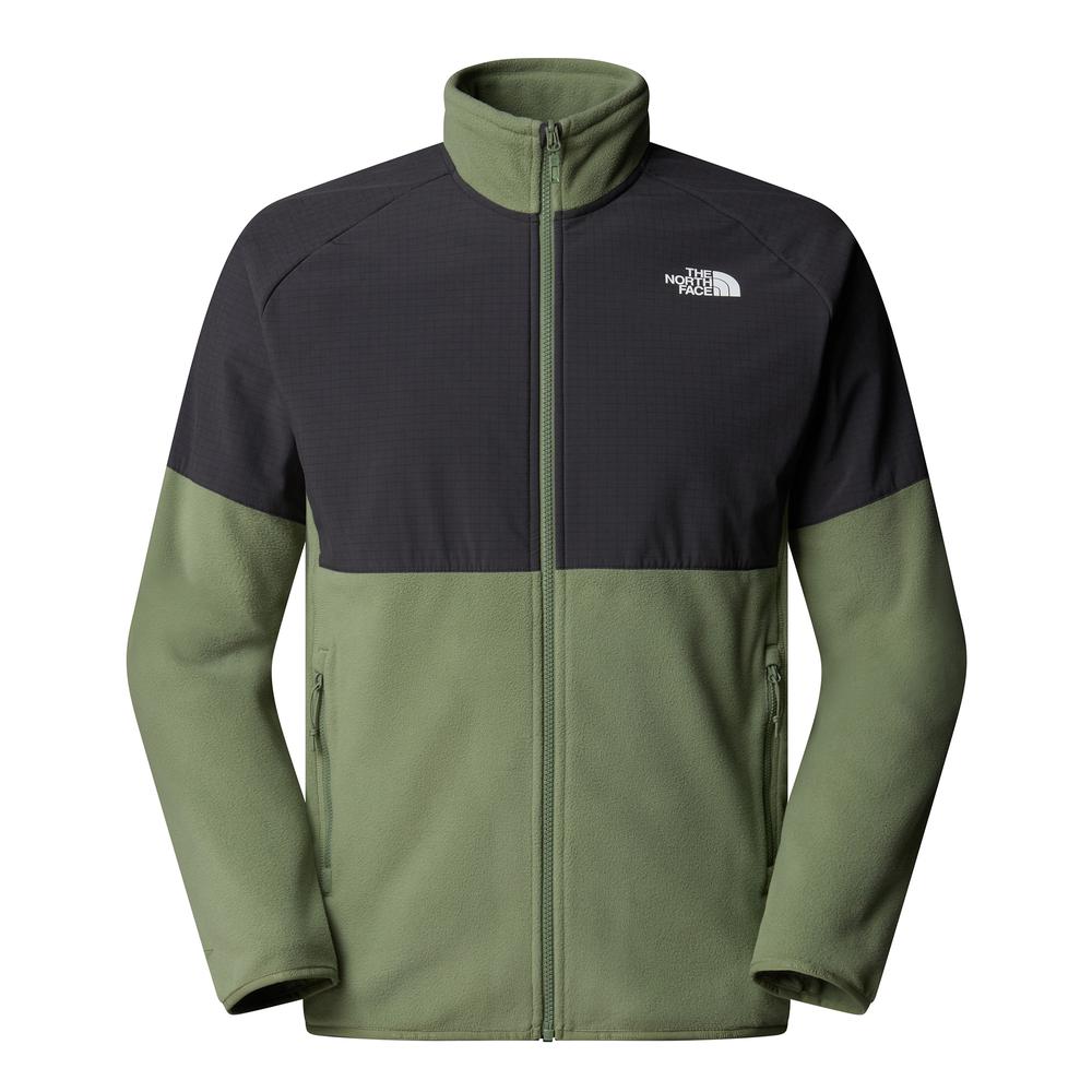 Bluza męska The North Face 100 Glacier Heavyweight Full-Zip Fleece 0A89JGDKI1 - zielono-czarna