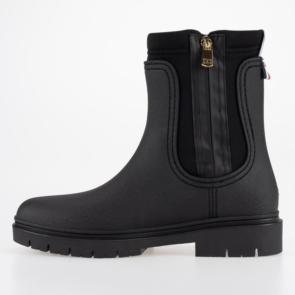 Buty Tommy Hilfiger Rain Boot Ankle FW0FW06775-BDS - czarne