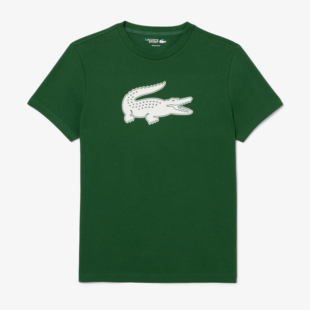 Koszulka Lacoste Sport 3D Print Crocodile Breathable Jersey TH2042-YRR - zielona