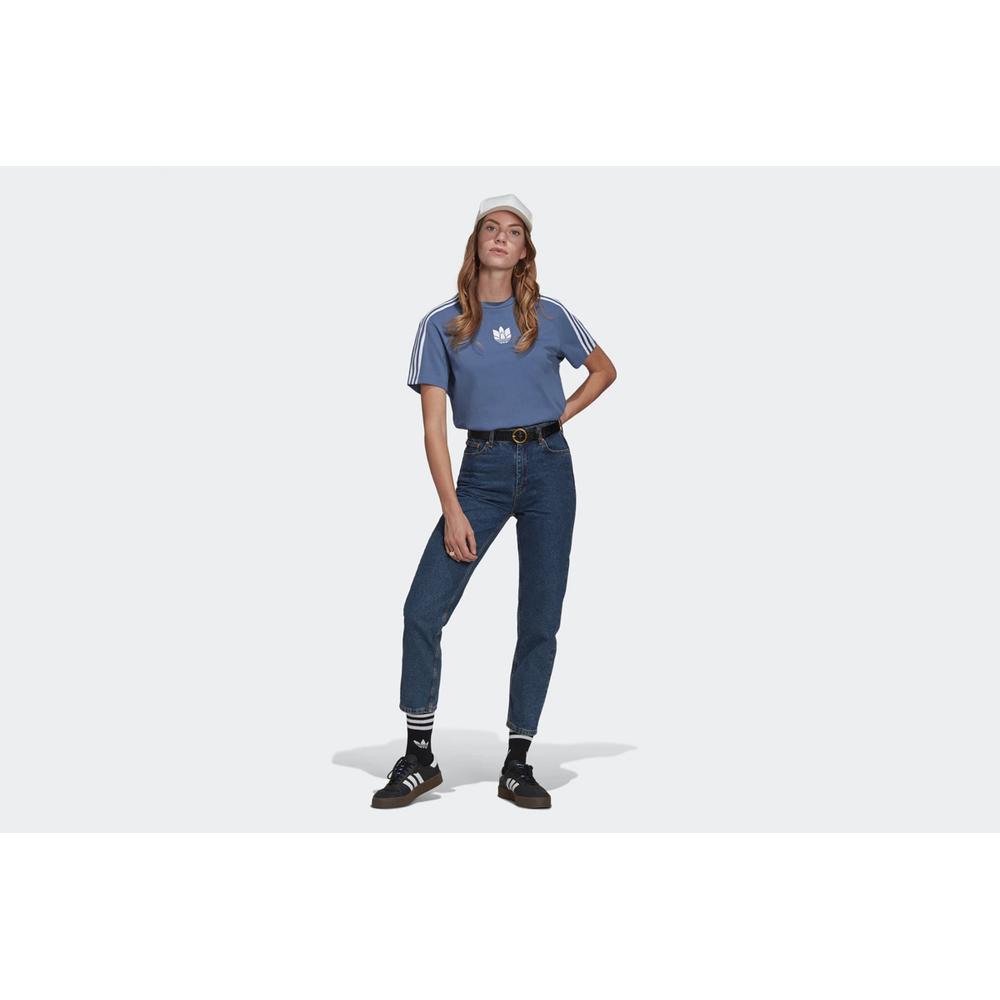 Koszulka adidas Originals Adicolor 3D Trefoil Loose Tee GN2933 damska, niebieska