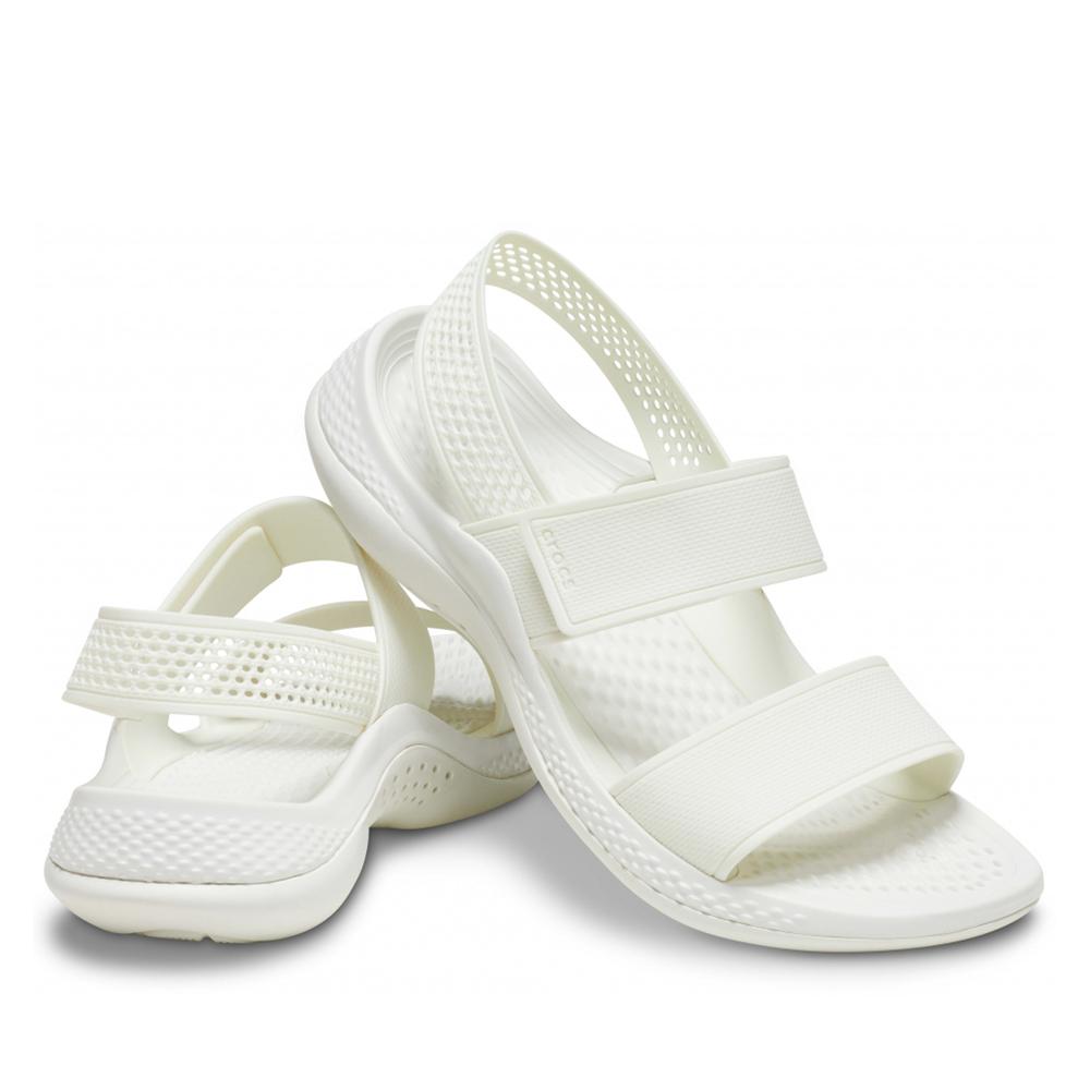 Sandales Crocs Litteride 360 Femme – Blanc Cassé – Confortables – Taille EU 36 / US 8