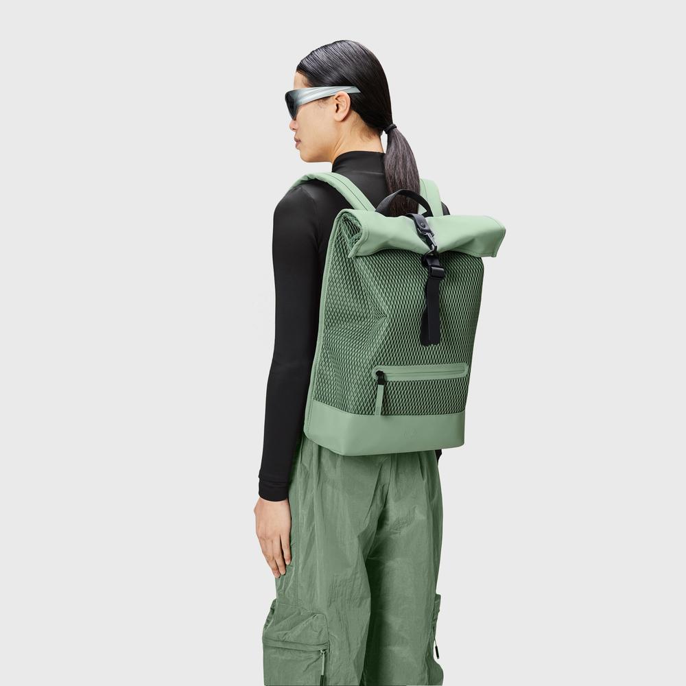 Plecak Rains Rolltop Rucksack Mesh 13340-06 - zielony