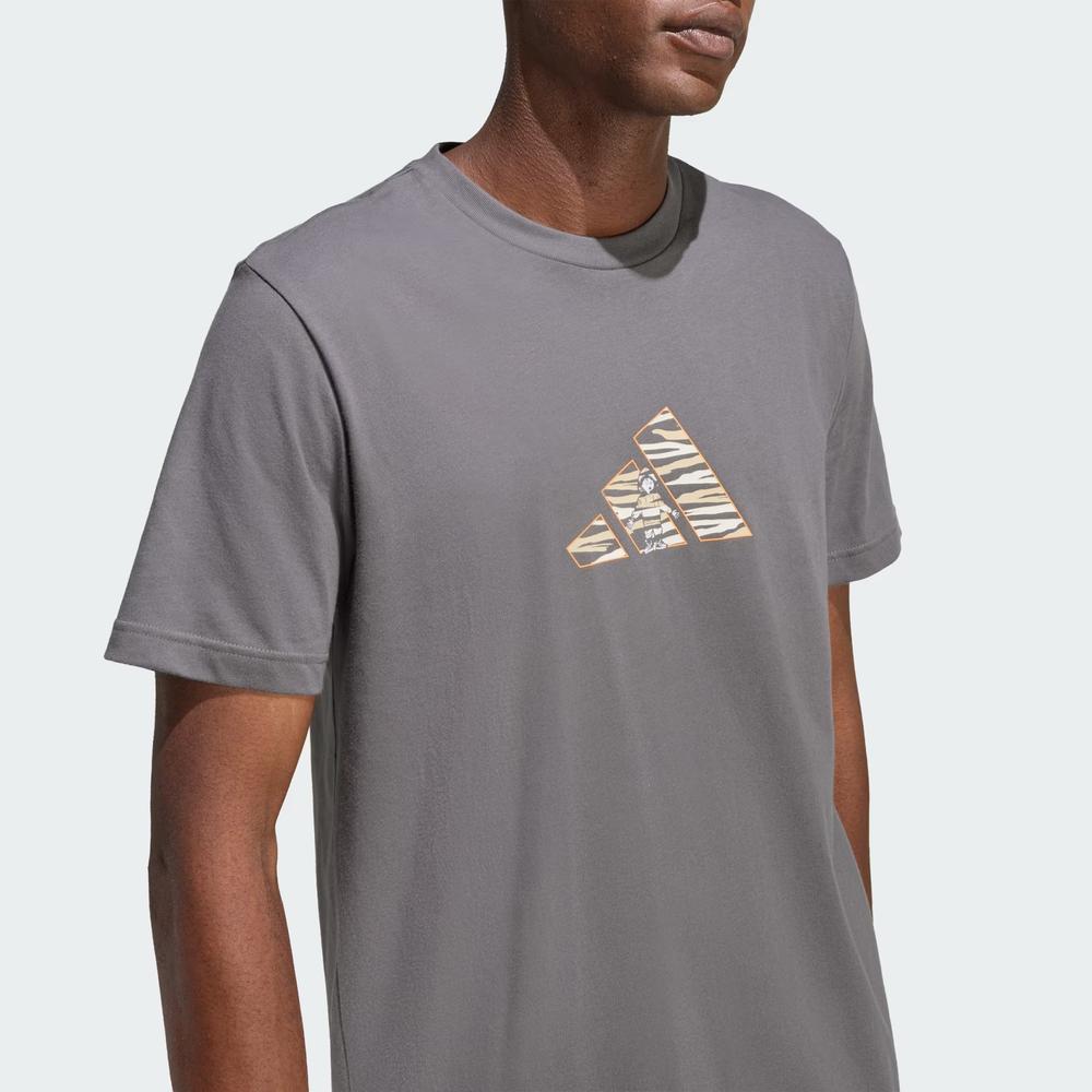 Koszulka męska adidas Camo Expolorer Graphic JZ7501 - szara