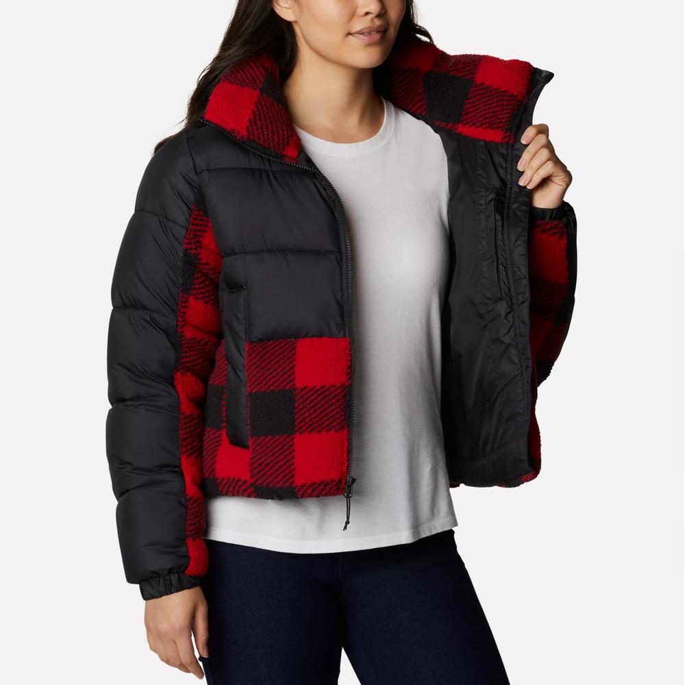 Kurtka Columbia Leadbetter Point Sherpa Hybrid Puffer 1955243011 - czarno-czerwona