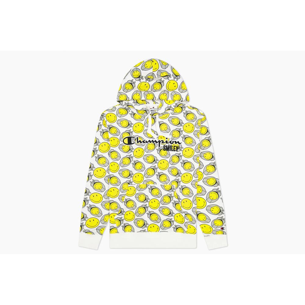 Bluza Champion 50th Anniversary Edition All-Over Print Hoodie 218222-WL001 - biała