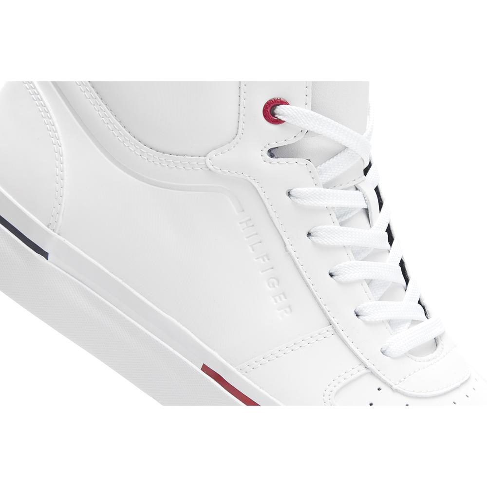 TOMMY HILFIGER CORE CORPORATE HIGH VULC SNEAKER > FM0FM02276 100