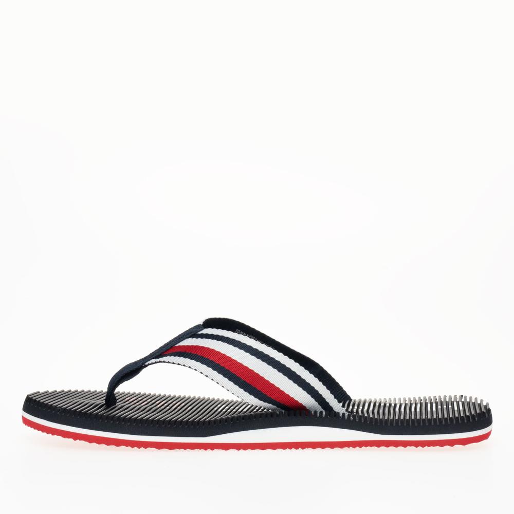 Japonki Tommy Hilfiger Massage Footbed Oly Beach Sandal FM0FM05025-DW5 - granatowe