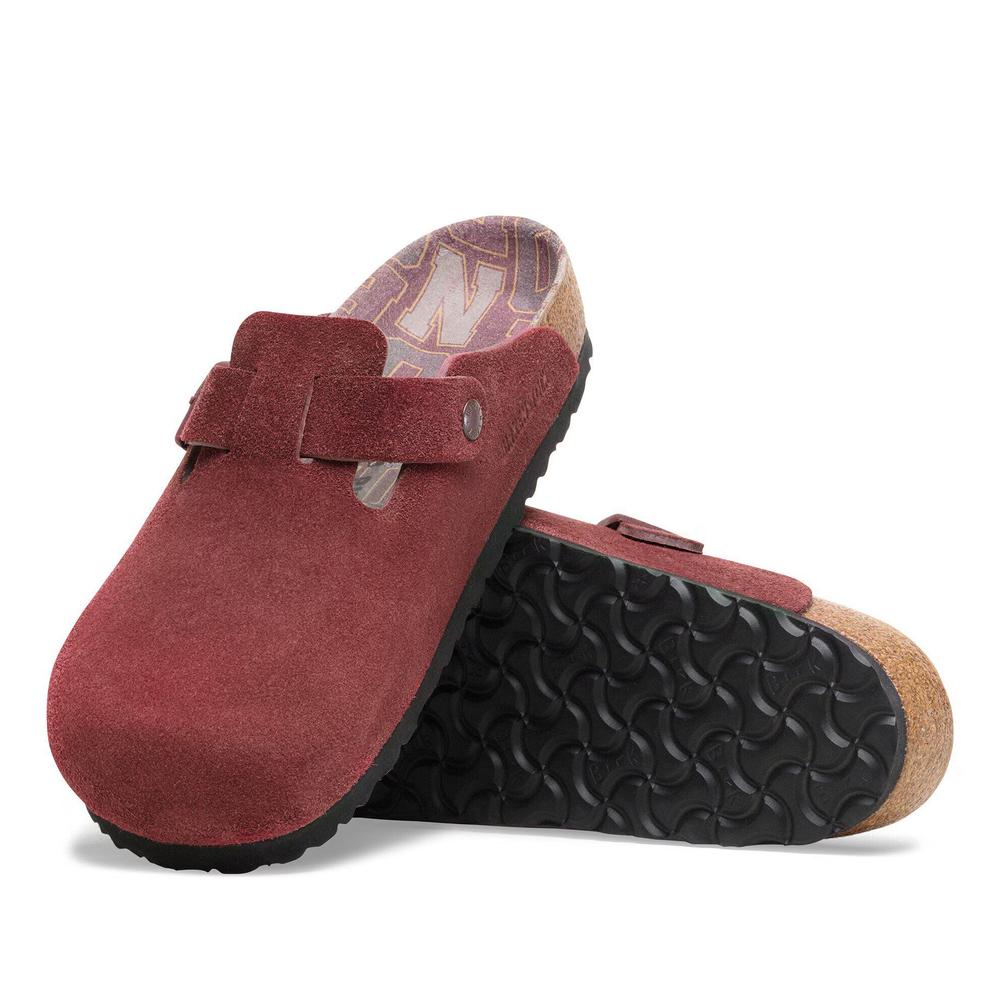 Klapki damskie Birkenstock Boston 1030648 - czerwone