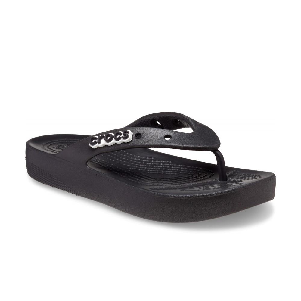 Klapki Crocs Classic Platform Flip 207714-001 - czarne