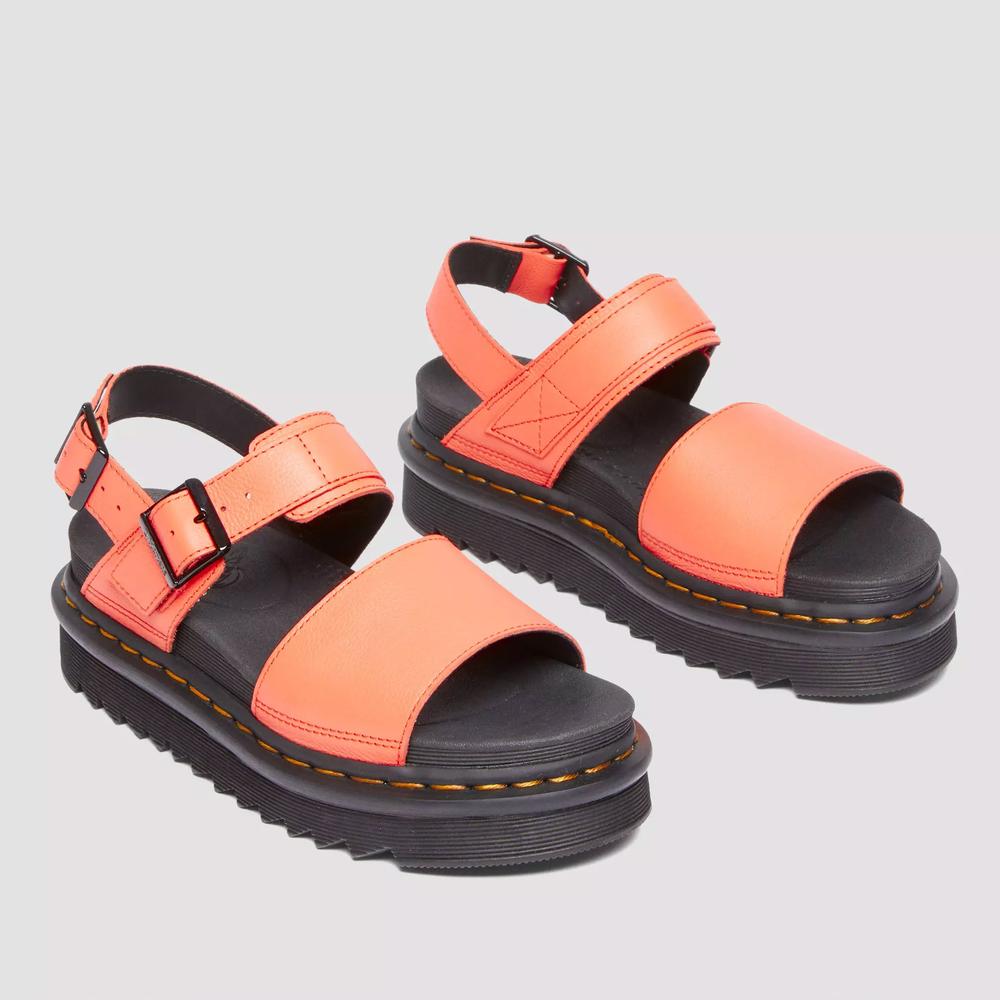 Sandały Dr Martens Voss Pisa Leather Strap 30723695 - pomarańczowy