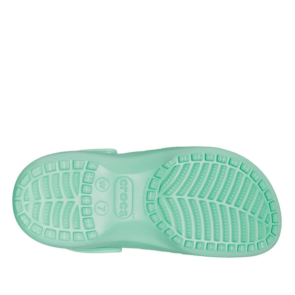 Klapki Crocs Classic Platform Clog 206750-3UG - zielone
