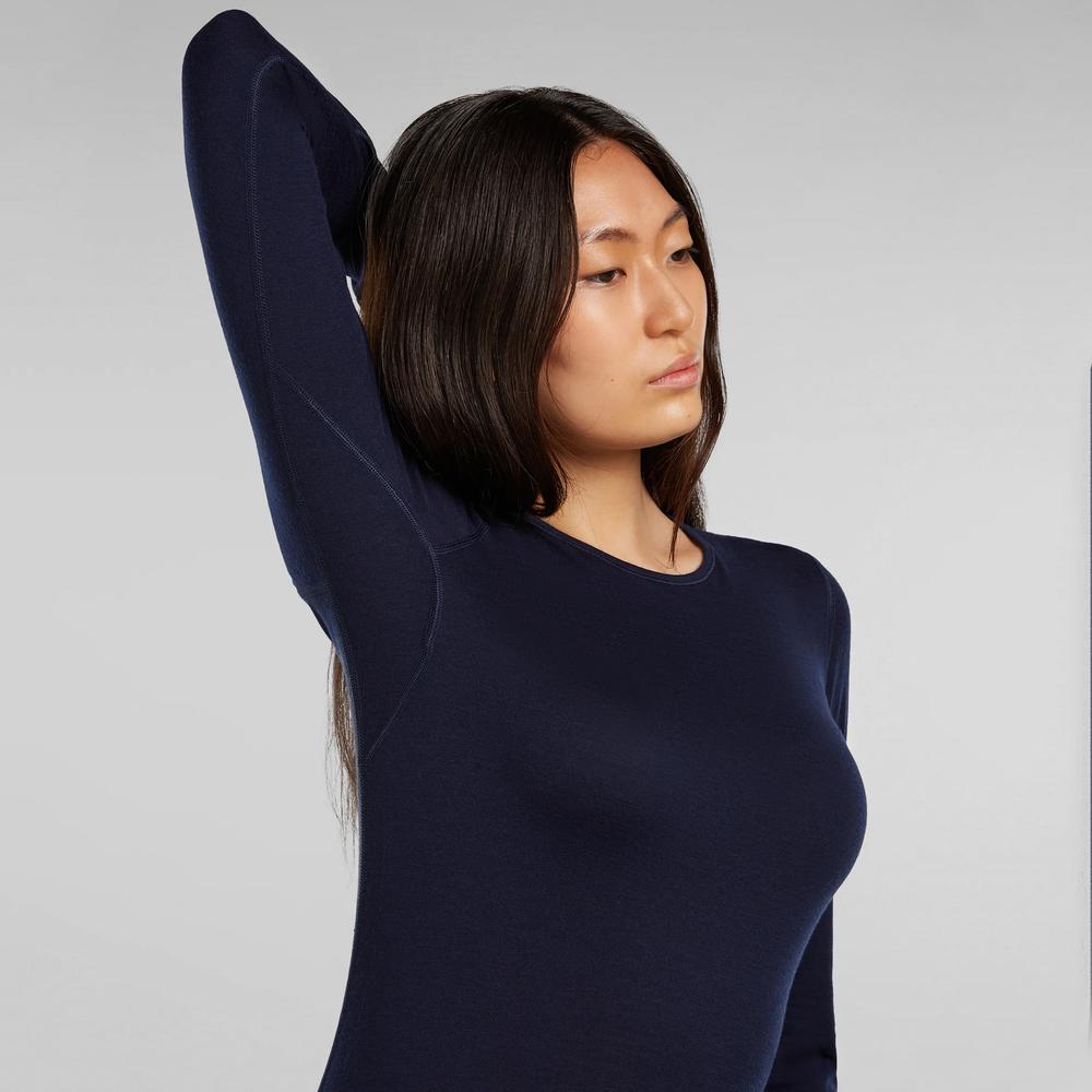 Koszulka damska Icebreaker Merino 200 Oasis Long Sleeve Crewe Thermal 1043754011 - czarna