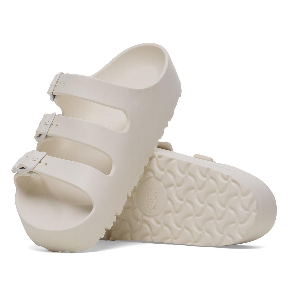 Klapki damskie Birkenstock Florida Flex Platform 1029770 - białe