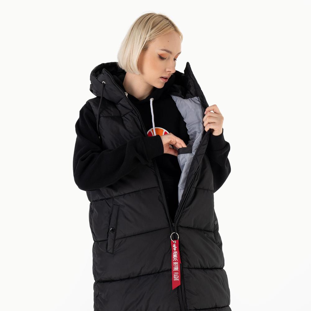 Bezrękawnik Alpha Industries Long Puffer Vest WMN 10800203 - czarny