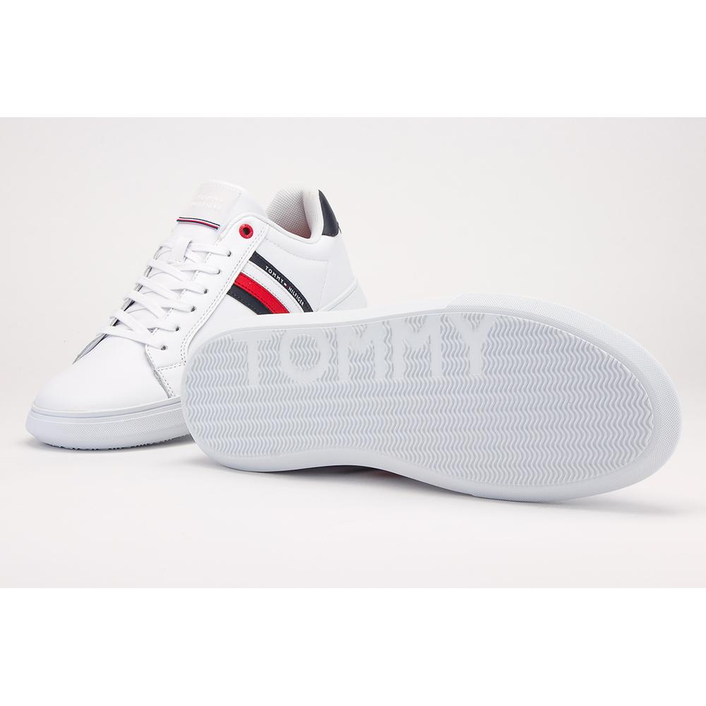 Buty Tommy Hilfiger Essential Leather Cupsole FM0FM02668-YBS - białe