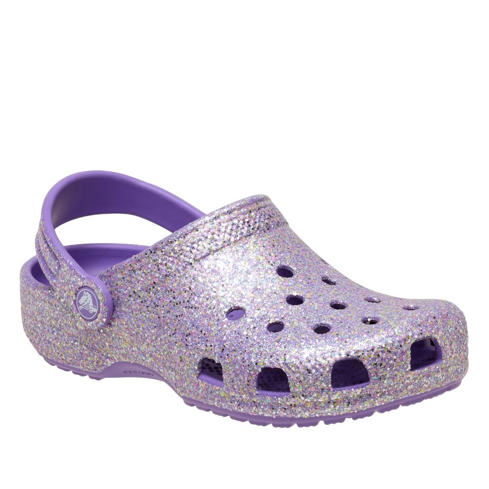 Klapki młodzieżowe Crocs Classic Fantasy Glitter Clog 212561-510 - fioletowe