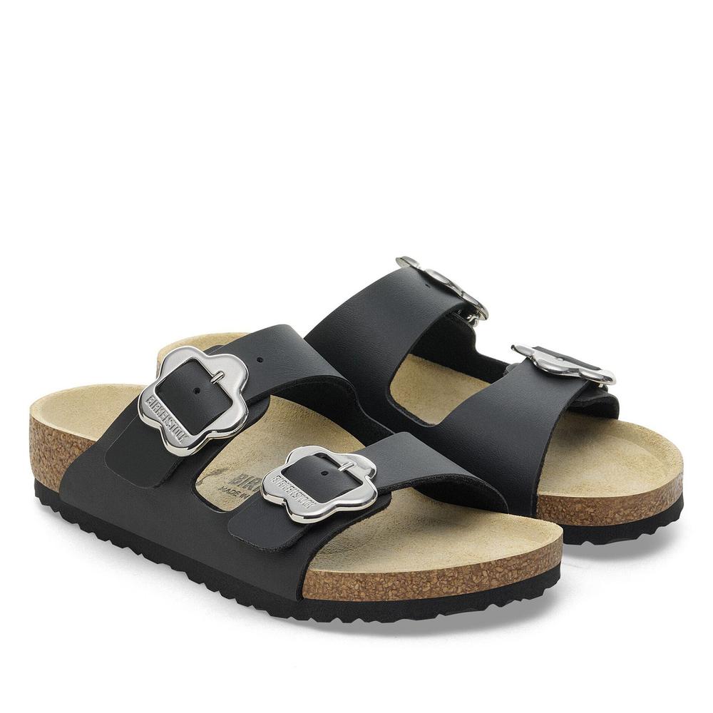 Klapki Birkenstock Arizona Flower Buckle 1029844 - czarne