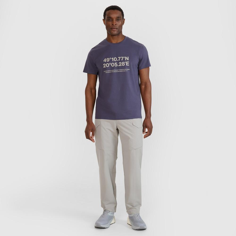 Koszulka męska 4F WSS25TTSHM220922S - fioletowa