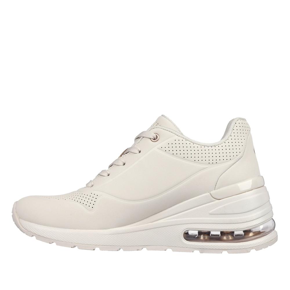 Buty damskie Skechers Million Air Elevated 155401OFWT - białe