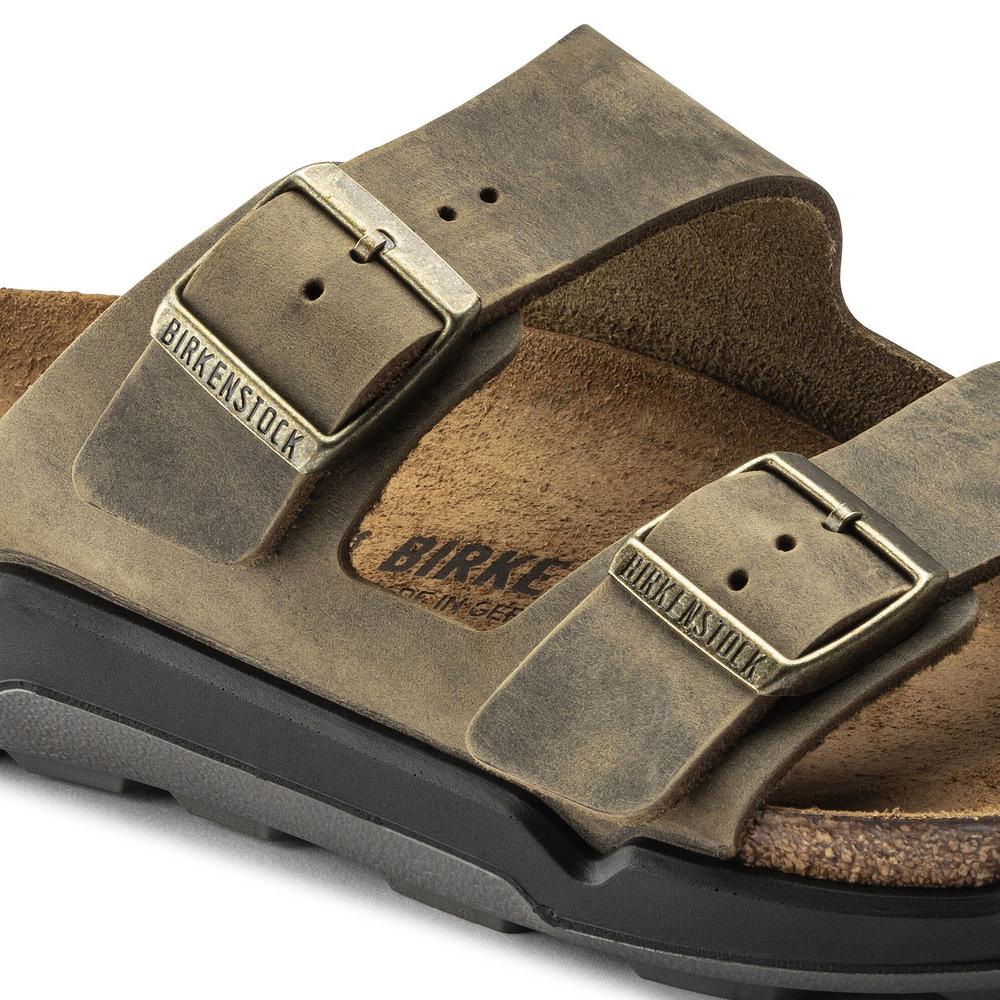 Klapki męskie Birkenstock Arizona Crosstown 1018463 - brązowe