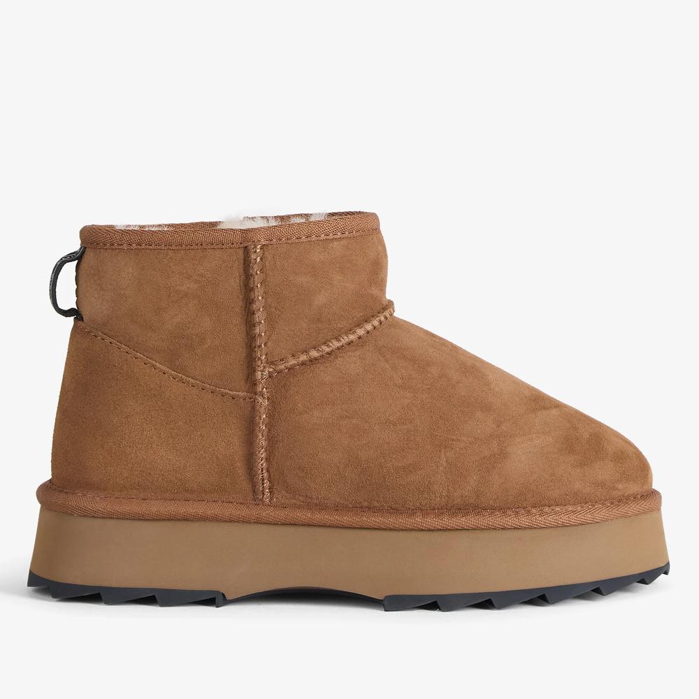 Buty damskie Emu Australia Sharky Micro Flatform W13304CHEB - brązowe