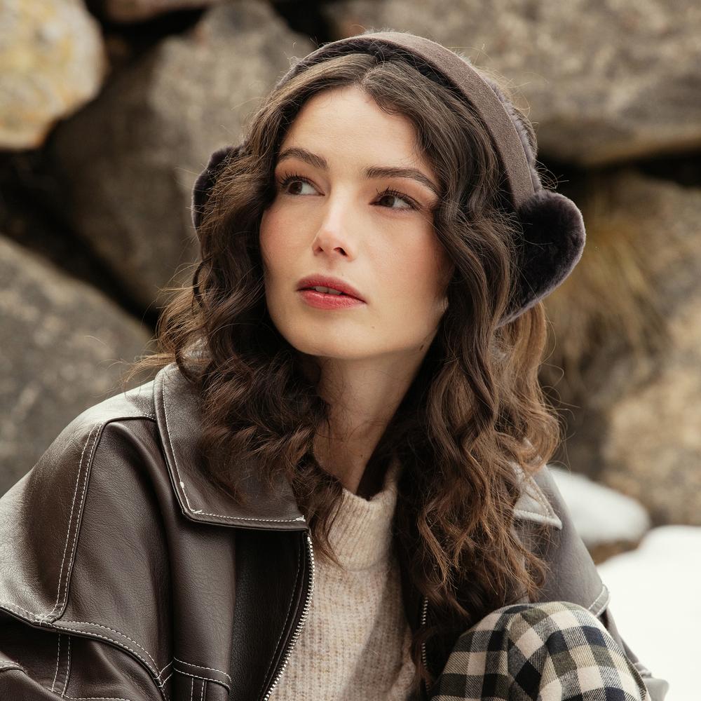 Nauszniki damskie Emu Australia Angahook Earmuffs W9403CHOC - brązowe