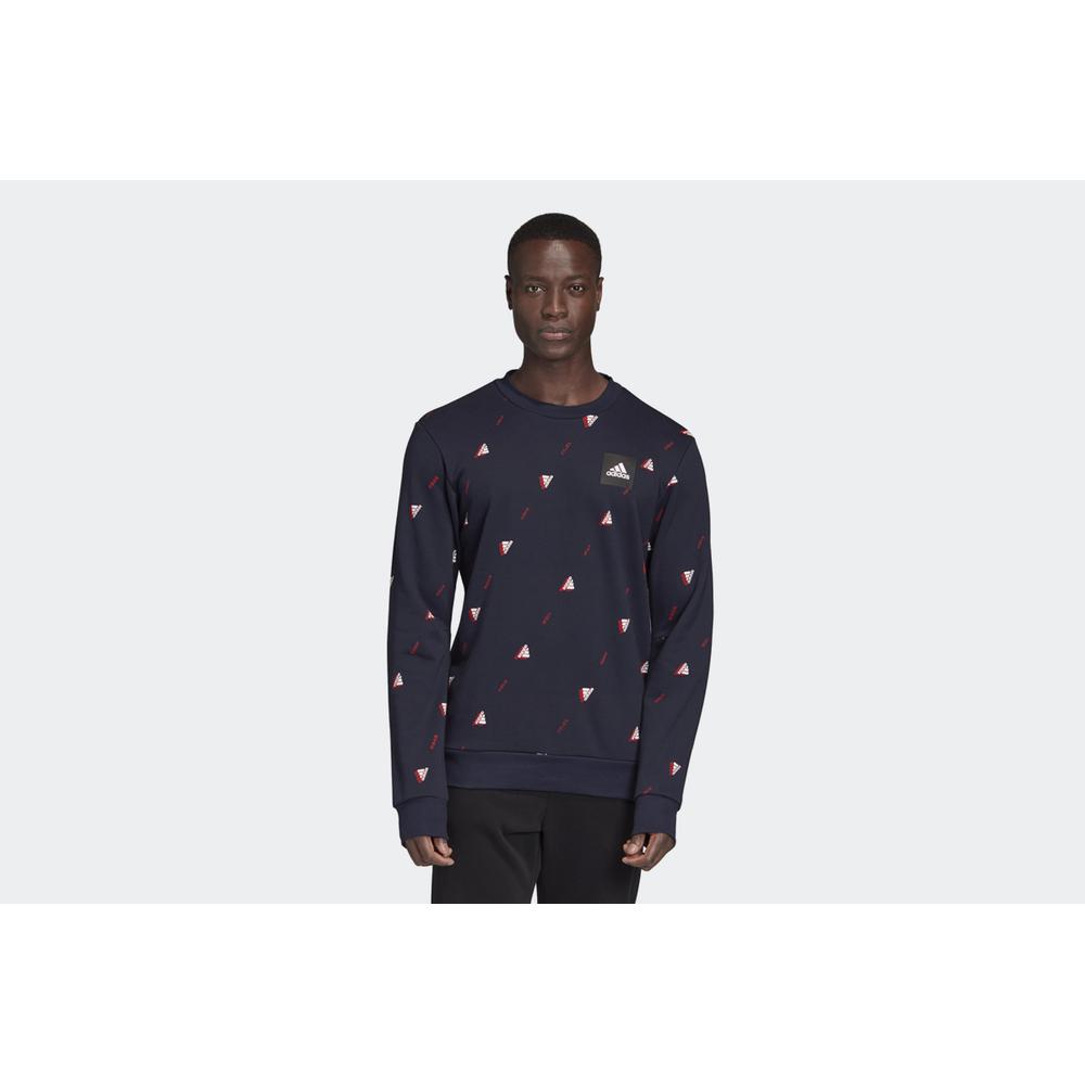 ADIDAS MUST HAVES GRAPHIC CREW SWEATSHIRT > FI4037