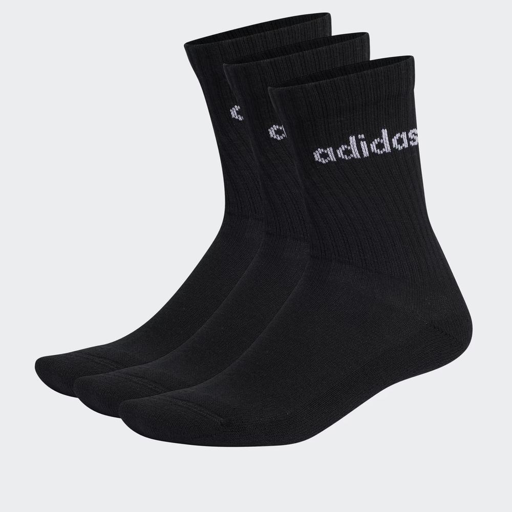 Skarpety unisex adidas Sportswear Linear Crew Cushioned Socks 3 Pairs IC1301 - czarne