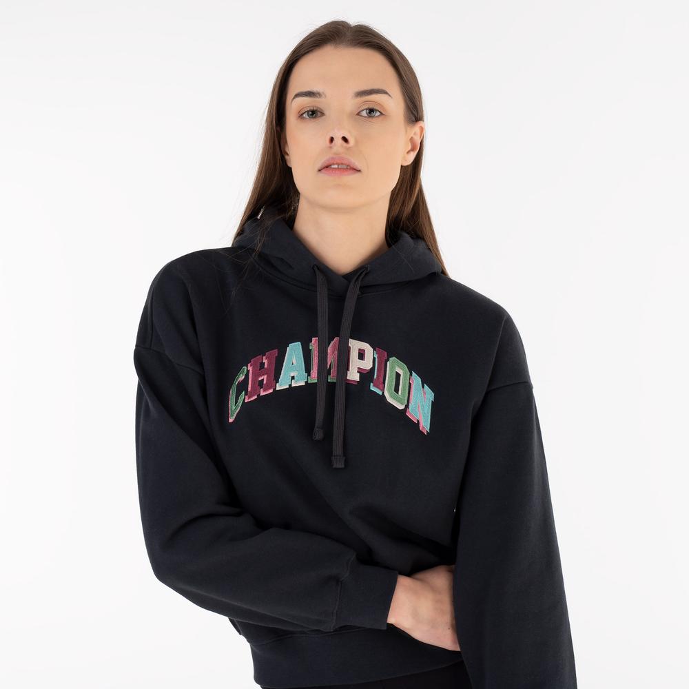 Bluza Champion Embroidered Bookstore Logo Hoodie 114962-BS554 - granatowa