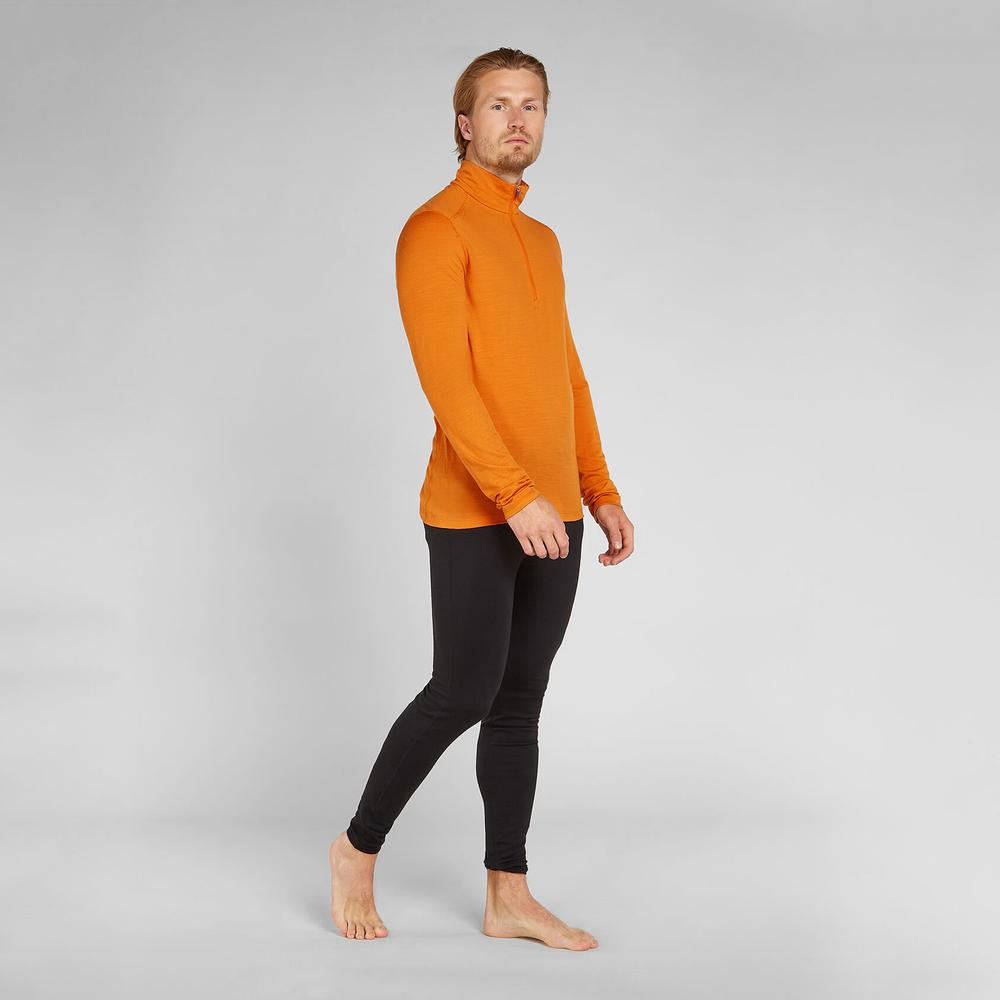 Koszulka Icebreaker Merino 200 Oasis Long Sleeve Half Zip Thermal B0436701K1 - pomarańczowa