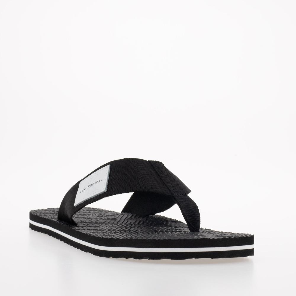 Japonki Calvin Klein Beach Sandal Woven Patch YM0YM00657-BDS - czarne