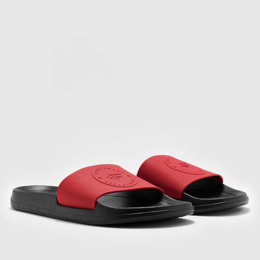 Klapki męskie 4F MM00FFLIM047A62S - czerwone