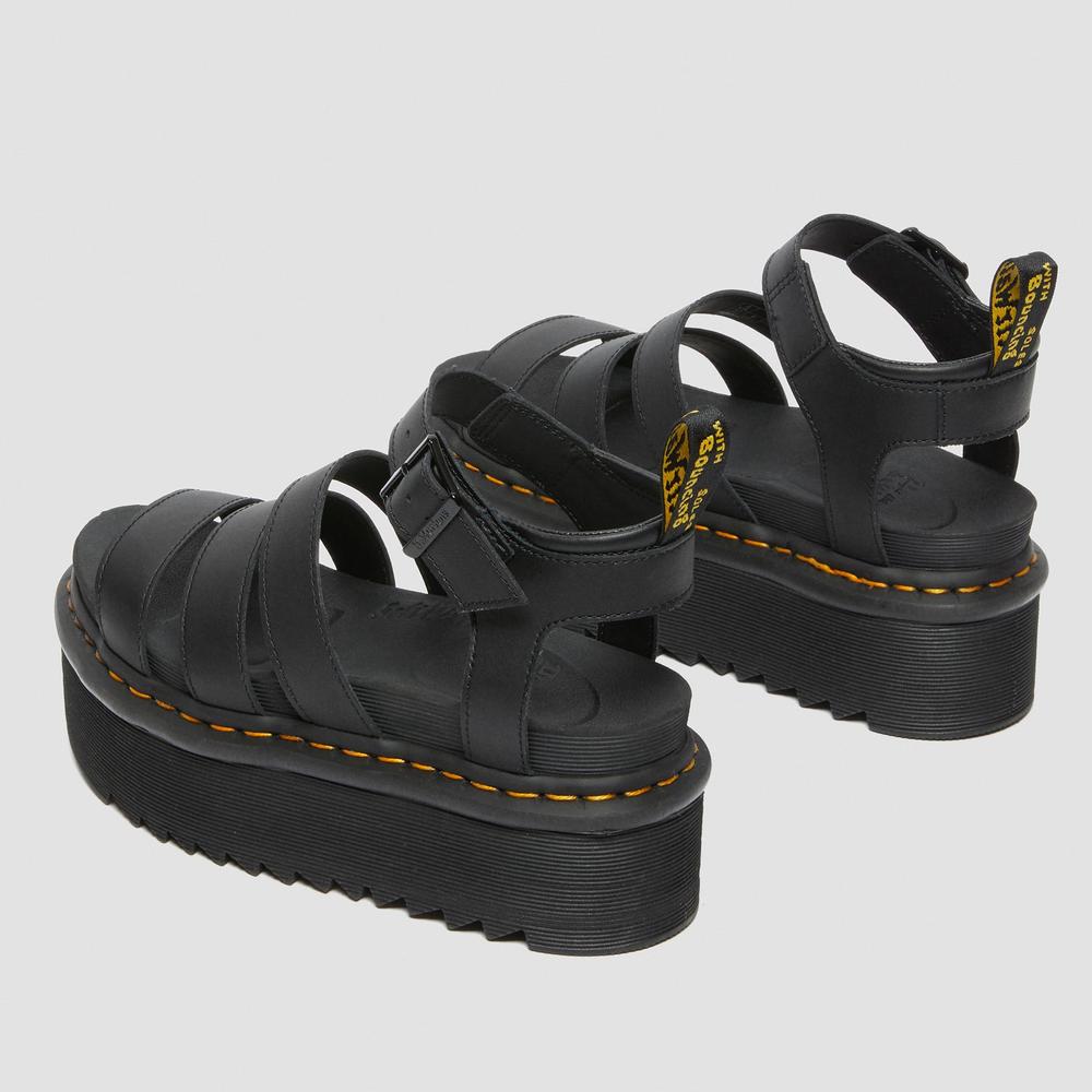 Sandały Dr. Martens Blaire Quad Hydro Leather Paltform 27296001 - czarne